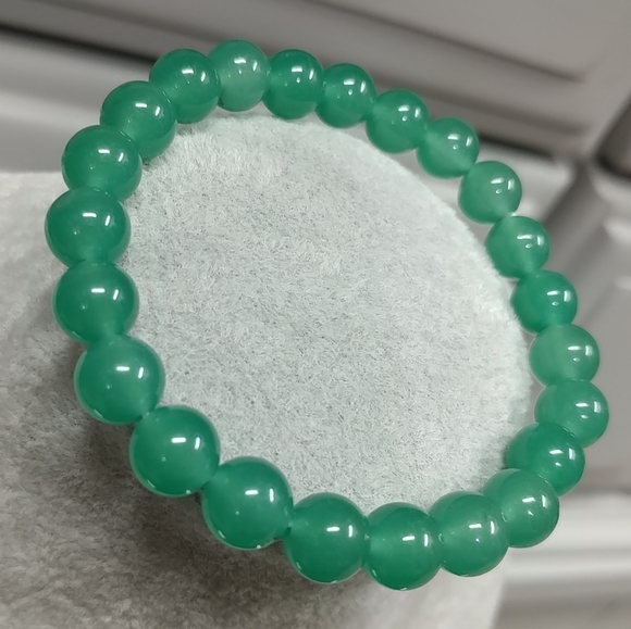 8mm Green Aventurine Beaded Stretch Bracelet Natural Gemstone 8mm Bead - Picture 8 of 8